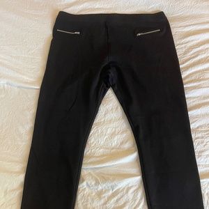 Classic black straight leg with elastic waist size XL